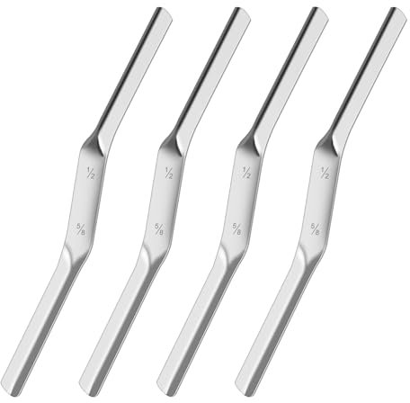 YGKYMVW Double Ended Brick Jointer, 4 Pcs Brick Jointer Tool 1/2 inch x 5/8 inch, Finger Trowel Pointing Tool Mortar Finishing Tool for Builders Bricklayers