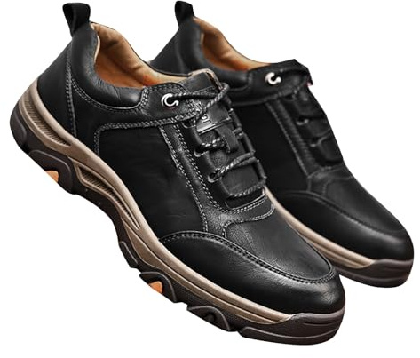 TDEOK Hommes Printemps et Automne Hiver Respirant Business Cuir Souple Décontracté Tendance Tout Style Britannique Décontracté Chaussures en Cuir Décontractées Chaussures de Costume Traditionnel