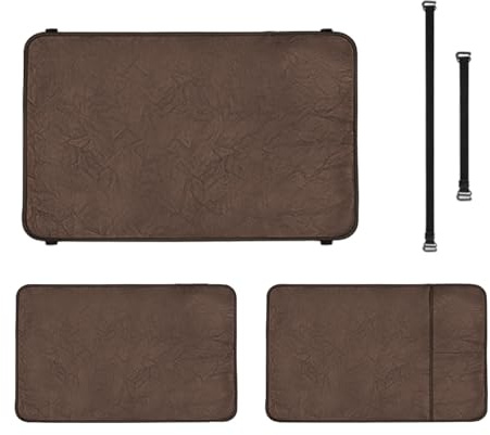 Generisch Protector de reposacabezas de piel para sillones reclinables, fundas de reposabrazos para sofá - Funda de piel antideslizante para sofá | Bolsillos de almacenamiento laterales para sillones