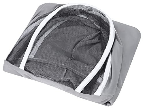 Imkeranzug Schutzkleidung Kittel Doppelreißverschlüsse Imkerbedarf Grau für Imker (XL)