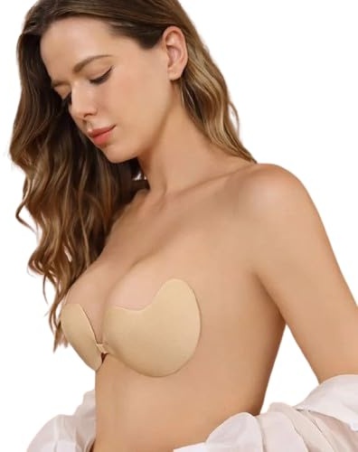 Boolavard Soutien-Gorge Adhésif Dos Nu, Invisible, Push-up, sans Bretelles, pour Femme