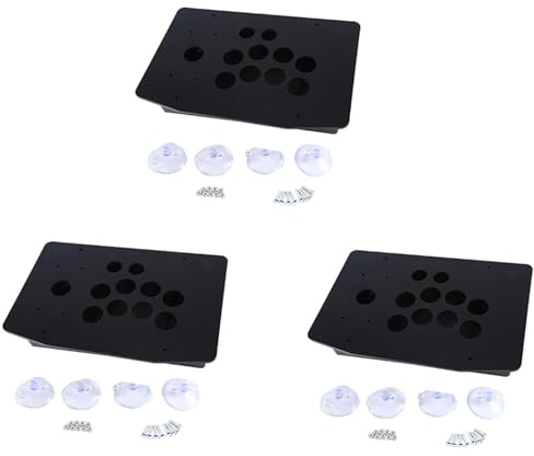XUJIAN 3X Arcade Joystick Acrylic Panel Case for Arcade Game Machine DIY Can Be Installed Joystick Button for Retro Video Game