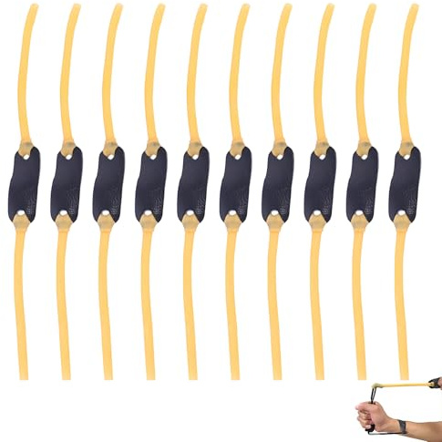 Menibeuty 10PCS Goma Tirachinas Profesional de Caza Potente, Tira Chinas de Caza Profesional, Esortera de Catapulta Látex de Gomas Flexible,Deportes Accesorios Cazas,Slingshot Elásticos Adecuados