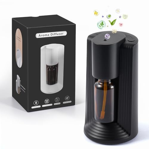LAMA Waterless Essential Oil Diffuser, Portable Mini Scent Air Machine, USB Charged Aromatherapy Atomizing Diffuser with 1/2/3H Auto-Off Mode, 3 Mist Levels, Leak-proof Design, Black