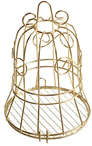 Kleine Vogelfutterstation zum Aufhängen, Meisenknödel-Halter, für den Außenbereich, Metall, Leckerli-Käfig, Eichhörnchen, sicher für Wildvögel, Finken, Spatzen, Außen-Futterspender, Drahtkäfig