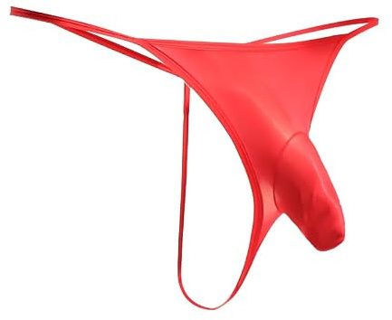 Bommi Fairy G-string för män sexiga T-Back trosor glänsande genomskinliga ultratunna glänsande passar S-L