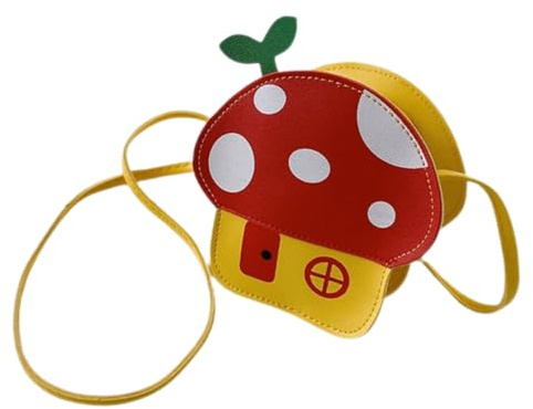 Gatuida Bolso de Setas Lindo para Niñas Cierre de Cremallera y Diseño Ligero, Adecuado para Uso al Aire Libre y Viajes, Bolso Cruzado Adorable Forma de Hongo