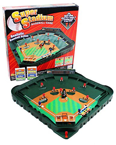 Game Zone Super Stadium Baseball Game - Realistic Tabletop Baseball Game for 2 Players Ages 6+