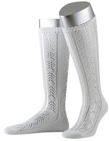 Lusana Damen Trachtenstrümpfe Trachtenstutzen Lara, Gr. 36/37 (Herstellergröße: 36-38), Weiß (weiß 26)