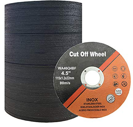 Cutting Wheel 4-1/2 Inch 100 PCS Cut Off Wheel 4.5 x.047 x7/8 Cutting Disc Ultra Thin Metal & Stainless Steel,Fits Angle Grinder Saw Grinder Metal Cut Tools