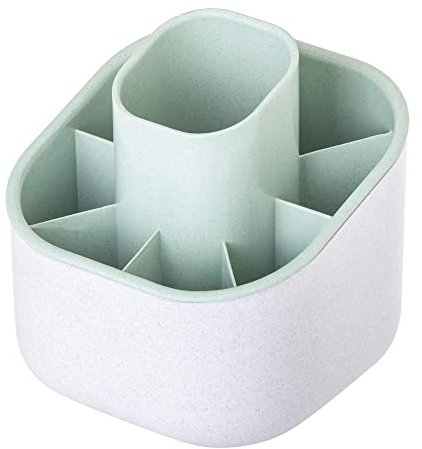 Vigar - Scolapiatti - 9 scomparti - 12,5 x 12,5 x 13 cm - Modello Zeroline - Utensile da Cucina - Scolapiatti per posate - Grigio e Turchese