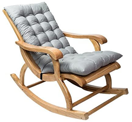 GXFWJD Colchoneta para Tumbona Cojines de Silla Mecedora Silla Reclinable Plegable Cojín para Tumbona de Jardín Cojines Sillones para Patio Playa Jardín (Color : Greay, Size : 120x50cm)
