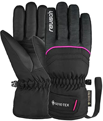 Reusch Guantes de esquí para niños Teddy Gore-Tex Resistentes al Viento y al Agua, cálidos, Guantes de esquí, Guantes de Nieve para Trineo, Guantes de Invierno, 4