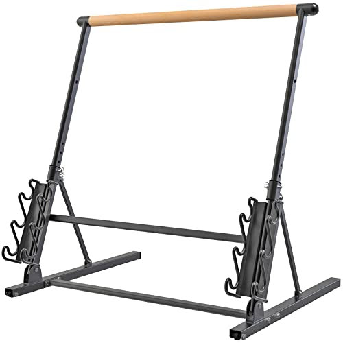 Kipika Balletstange Portable Freistehende Ballett Barre Home System, Tanz Bar für Home Workout Tanz Ausrüstung, Falten flach, 4 Höhenverstellung, Lagerung Hantel, 101cm lang, 1 3/5 Durchmesser