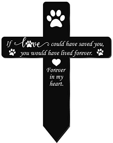 Unittype Marqueur funéraire pour animal de compagnie - Plaque commémorative pour perte d'animaux de compagnie - Plaque commémorative pour l'extérieur - Décoration de jardin en acrylique imperméable