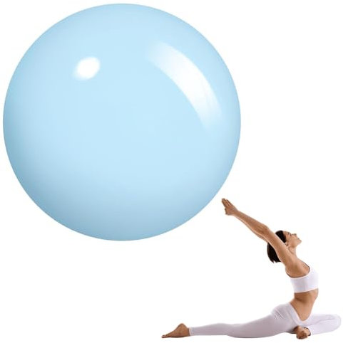 1 petit ballon de gymnastique, de pilates, de gymnastique, de 20 à 25 cm, avec paille gonflable, pour la thérapie des personnes âgées, la maison, le fitness, l'entraînement d'équilibre, bleu ciel