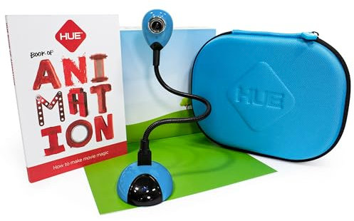 HUE Animation Studio: Complete Stop Motion Kit (Camera, Software, Book) for Windows/macOS (Blue) with Carry Case