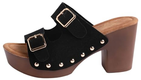 Generisch Cuneo Cuneo Pantofole Casual Scarpe comode, Nero , 38 EU