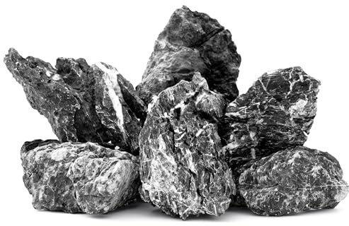FISCAPE 15,5-20,5 cm Naturlig Seiryu Stone, 6 St Stora Akvariestenar för Iwagumi Layouts, Terrarier & Akvariedekoration