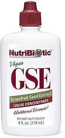 NutriBiotic – GSE, 4 Oz Liquid | The Original Grapefruit Seed Extract Premium Concentrate with Bioflavonoids | Vegan, Gluten Free, Non-GMO