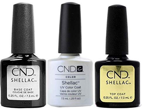 CND Original Shellac Negligee Plus Base Coat Plus Top Coat 7.3 ml 1er Set 1 x 22 ml