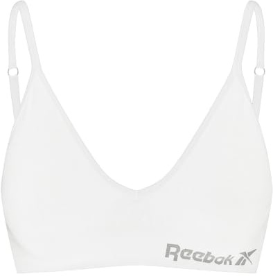 Reebok Donna, Reggiseno Senza Cuciture, Bianco, Medio