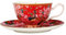 Maxwell & Williams HV0161 Tee-Tasse - Set 2 tlg - 200 ml - Porzellan - Tee-Becher - TC Silk Road, in Geschenkbox - Rot