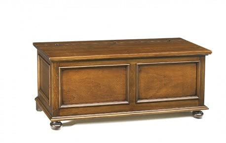 Mar.c.a. Design, Banco Zapatero, Baúl Madera, Mueble Zapatero Nogal Oscuro - Caja Almacenaje 100x44x51H de Estilo Clásico - Baul Almacenaje Dormitorio para Varios Ambientes y Usos, Made in Italy
