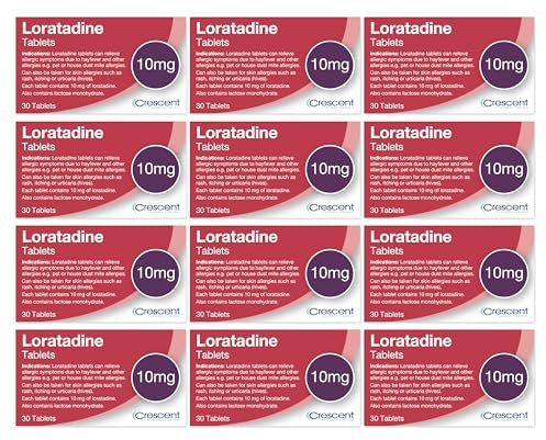 Loratadine 10mg Tablets - 12 Month Supply - Hayfever & Allergy Relief - (30x12) GSL