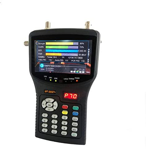 Recherche de satellites Détecteur de Satellite combiné portable 4.3 récepteur DVB-S2 + T2 + C Kpt- 265ST + moniteur CCTV DVB-S/S2 MP4 Hevc (H.265) AVS + Opération simple et rapide(Kpt 265st add AHD)