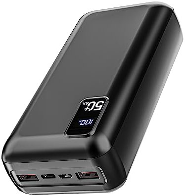 Power Bank 50000mAh 22.5W Schnelles Tragbares Ladegerät USB-C Quick Charge mit 3 Ausgängen & 2 Eingängen LED Display Powerbank mit Großer Kapazität für die Meisten Elektronischen Geräte auf dem Markt