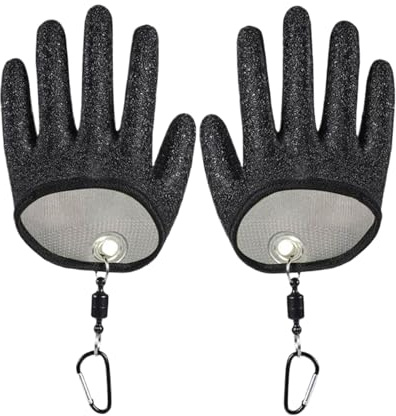 Angelhandschuhe – Fäustling Salzwasser Anti-Punktion – Angelhandschuhe mit Haken – für Glas, Austern, Shucking, Filet, Fleisch, Schneiden von Kajak, Wandern, Paddeln, Fahren, Kanufahren