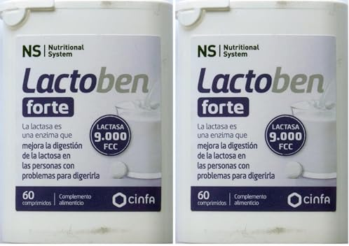 NS Digestconfort Lactoben Forte 60 Comprimidos 27.14 gr (Paquete de 2)