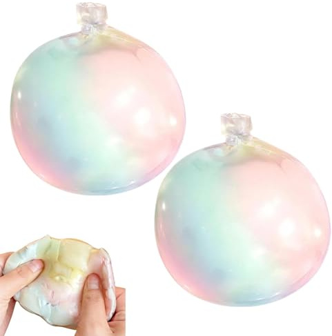 2 Pcs Wax Cracking Squishie Toy, Cracking Wax Ball Squishie for Kids and Adults, Soft Gel Sensory Fidget Toy for Anxieties and Stress Relief