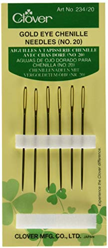 Clover Gold Eye Chenille Needles-Size 20 6/Pkg