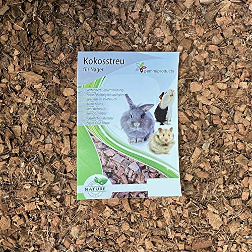Litière de Noix de Coco Grossier, 100 litres (0,60 Euros/Litre), s’utilise comme revêtement pour Les sols de Cage, notamment Les Cages à Lapins, cobayes, Hamster, dègues, Rats et Autres rongeurs
