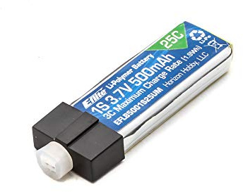 E-flite 500 mAh 1S 3.7 V 25C LiPo High Current UMX Connector EFLB5001S25UM Parts