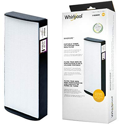 Whirlpool 1183600 - Genuine True HEPA Filter Replacement - Fit Air Purifier Portable Tower WPT60 - Medium