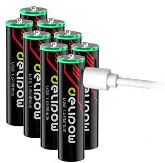 7 Batería de Litio Recargable 1.5v Kit de Voltaje Constante USB Cargador rápido AAA Seven Can Charge 7 (Size : Eight)