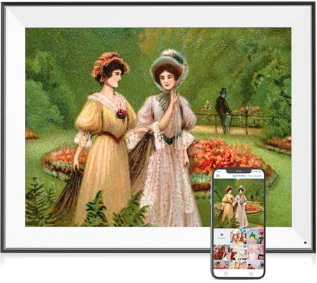 PWOSUN Large 17-inch Digital Picture Frame - 32GB Digital Photo Frame Wall Mounted, Remote Control, Full Functions, Motion Sensor, Share Photos and Videos Instantly, Unlimited Cloud Storage