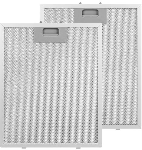 2 Pack Extractor Fan Filters, 5-Layer Metal Grease Filter Universal Extractor Fan Filters, Cooker Hood Filter Replacement, Kitchen Cooker Hood Vent Filter(32x26cm)