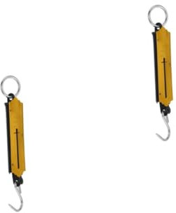 EXCEART 2St tragbare Waage gepäckwaage Handwaage Fruchtschuppen Mini-Fischwaage im Frühling tragbare Miniwaagen Gewicht einer Reisewaage Hausbedarf Waage für Gemüse Mini- Eisen Golden