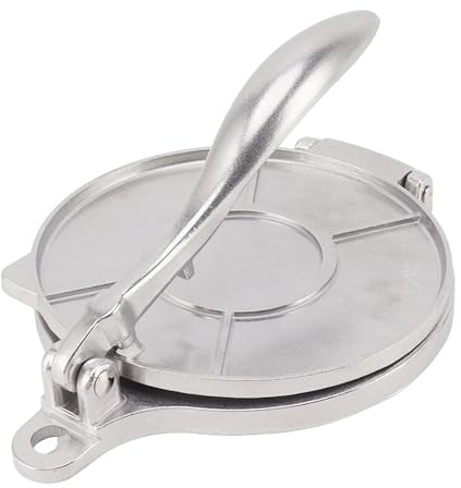 Tortilla Press, Taco Press Tortilla Press Dough Press Dough Machine för Att Förbereda Pizza Pastetter Aluminiumlegering (16 cm silver)