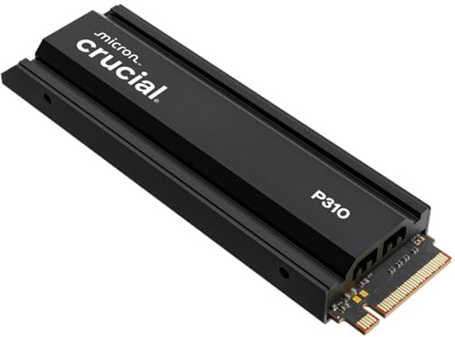 Crucial P310 PS5 SSD 4TB PCIe Gen4 NVMe M.2 Interne Festplatte mit Kühlkörper, bis 7100 MB/s, Gaming für PS5, Desktop PC - CT4000P310SSD5-01