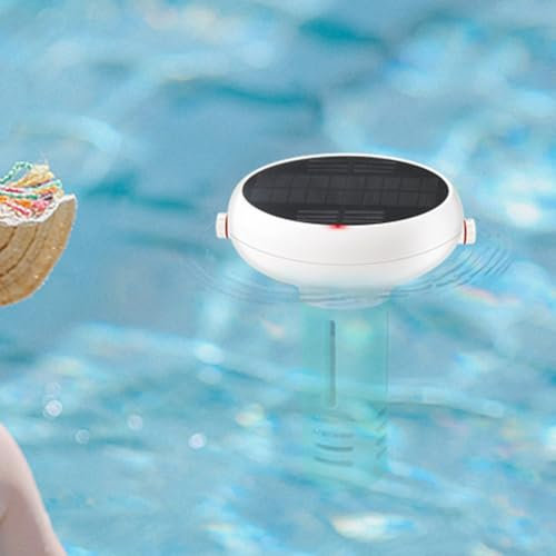 Moniteur de piscine intelligent sans fil, USB + testeur d'eau solaire, testeur étanche IP67 pour données d'eau de piscine en temps réel, pour piscines, spas (A)