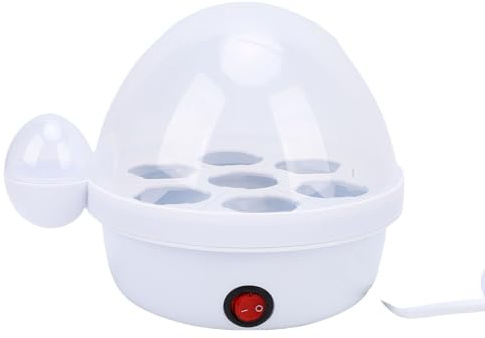 Sxhlseller Cuiseur à œufs Rapide, Cuiseur à œufs électrique D'une capacité de 7 œufs avec Tasse à Mesurer L'eau, Pocheuse à œufs avec Arrêt Automatique pour œufs Durs, œufs Pochés