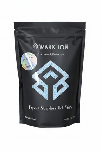 Waxx Inn -Curaçao Blue,Professional Stripless Hot Wax Beads, Made in Italy, 1000g Film Wax for Full Body Hair Removal