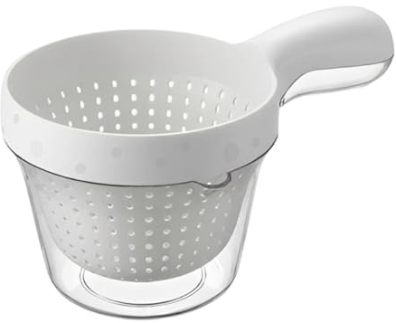 Tazón Colador – Cesta de filtro de doble capa, extraíble, gadget lavado de cocina, recipiente de enjuague de alimentos | Solución de preparación práctica para picnics en camping