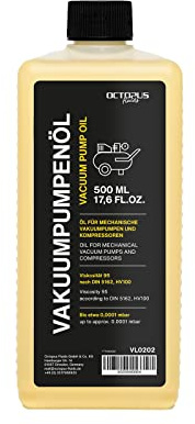 500ml Vakuumpumpenöl, Vakuumöl mit Viskosität 95 nach DIN 5162, HV100