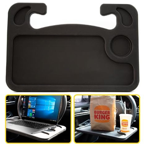 Cutequeen Trading Car - 1 scrivania per volante, per mangiare/computer portatile, colore: grigio o nero (confezione da 1 pezzo)